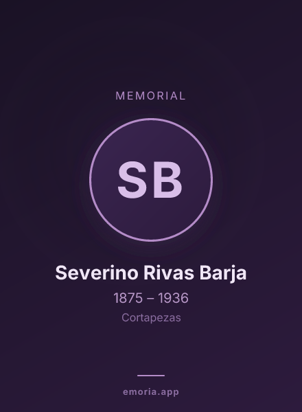 Memorial portrait of Severino Rivas Barja