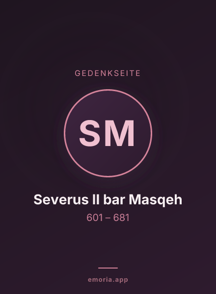 Gedenkportrait von Severus II bar Masqeh