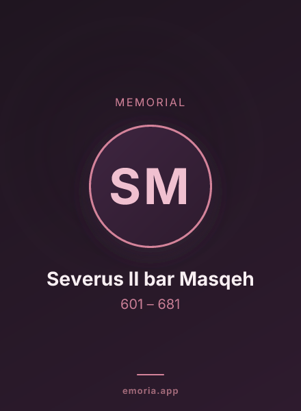 Memorial portrait of Severus II bar Masqeh