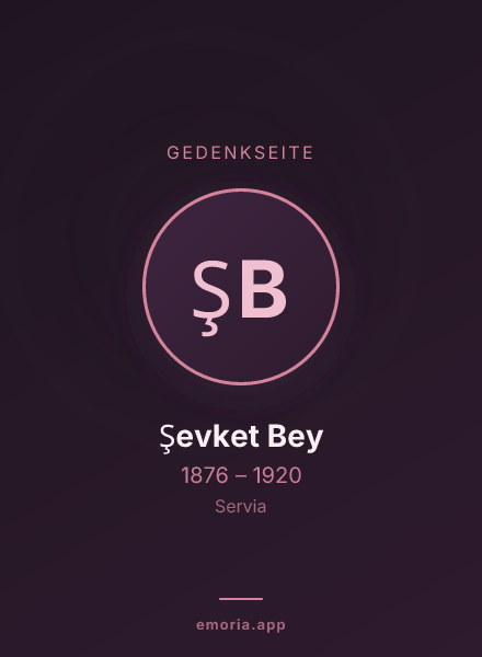 Gedenkportrait von Şevket Bey