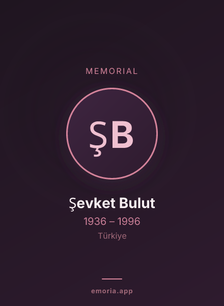 Memorial portrait of Şevket Bulut