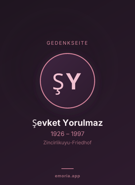 Gedenkportrait von Şevket Yorulmaz