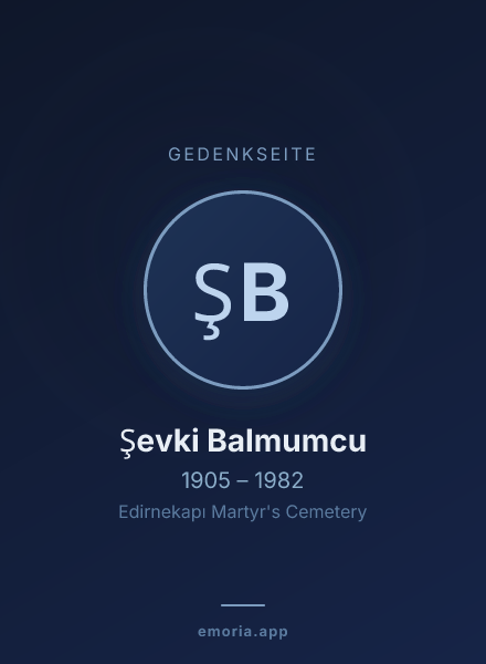 Gedenkportrait von Şevki Balmumcu