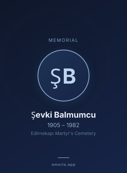 Memorial portrait of Şevki Balmumcu