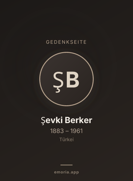 Gedenkportrait von Şevki Berker