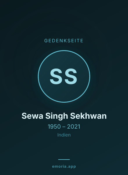 Gedenkportrait von Sewa Singh Sekhwan