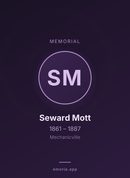 Memorial portrait of Seward Mott