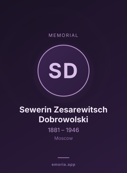 Memorial portrait of Sewerin Zesarewitsch Dobrowolski