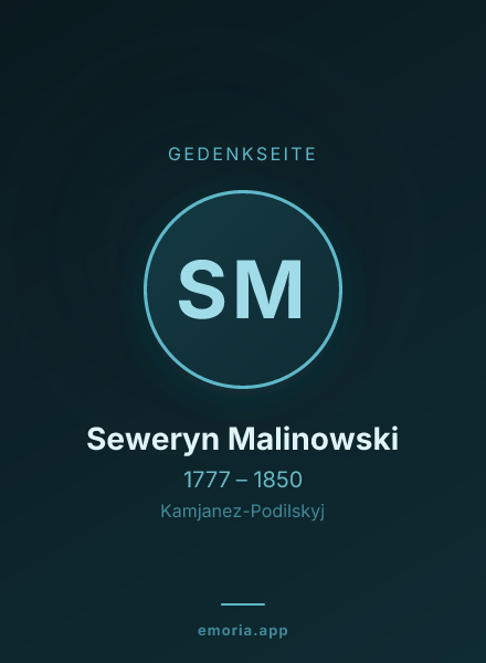Gedenkportrait von Seweryn Malinowski