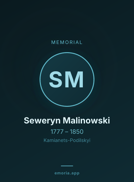 Memorial portrait of Seweryn Malinowski