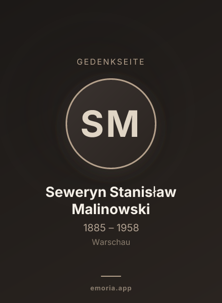 Gedenkportrait von Seweryn Stanisław Malinowski