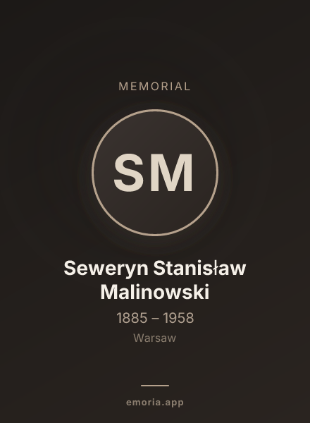 Memorial portrait of Seweryn Stanisław Malinowski