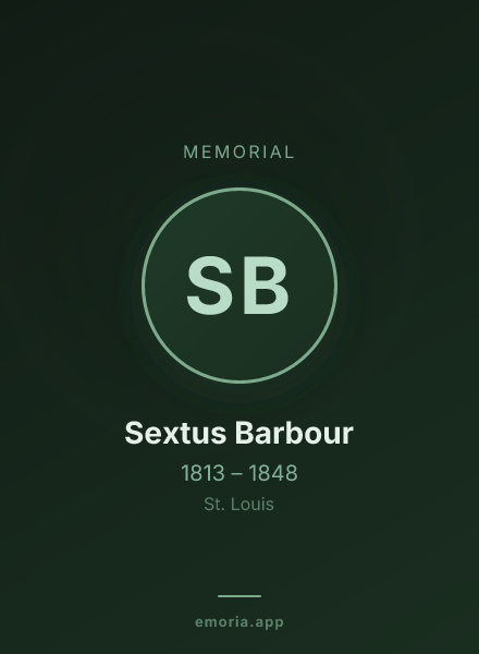 Memorial portrait of Sextus Barbour