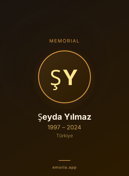Memorial portrait of Şeyda Yılmaz
