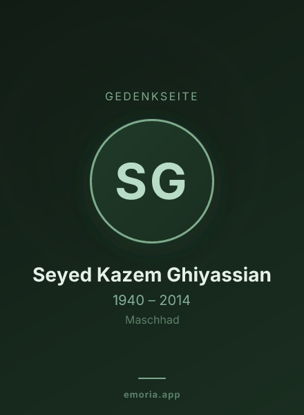 Gedenkportrait von Seyed Kazem Ghiyassian