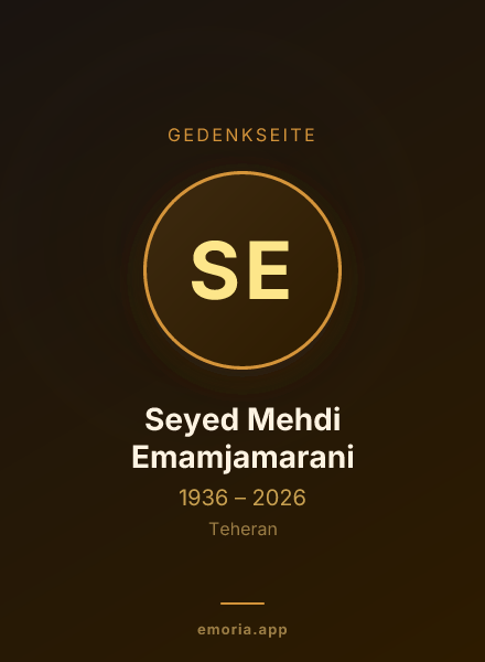 Gedenkportrait von Seyed Mehdi Emamjamarani