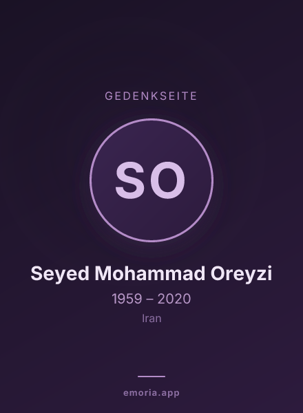 Gedenkportrait von Seyed Mohammad Oreyzi