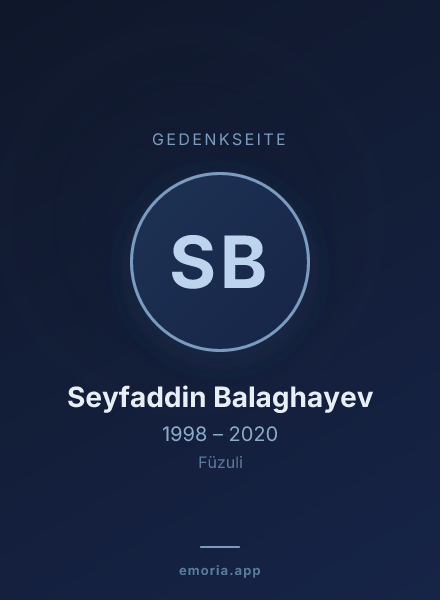 Gedenkportrait von Seyfaddin Balaghayev