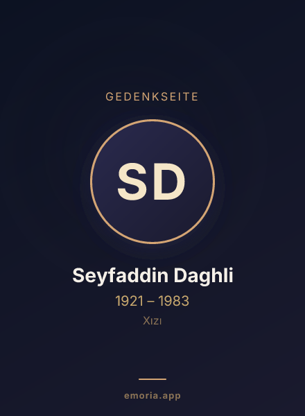 Gedenkportrait von Seyfaddin Daghli