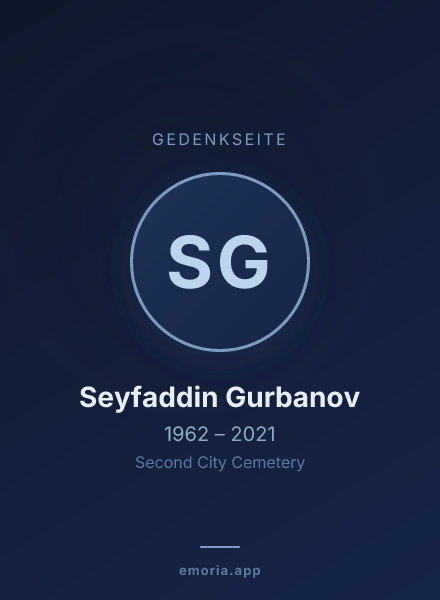Gedenkportrait von Seyfaddin Gurbanov