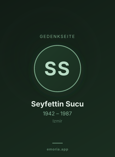 Gedenkportrait von Seyfettin Sucu