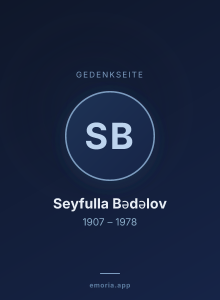 Gedenkportrait von Seyfulla Bədəlov