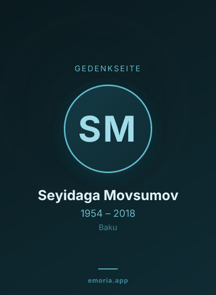 Gedenkportrait von Seyidaga Movsumov