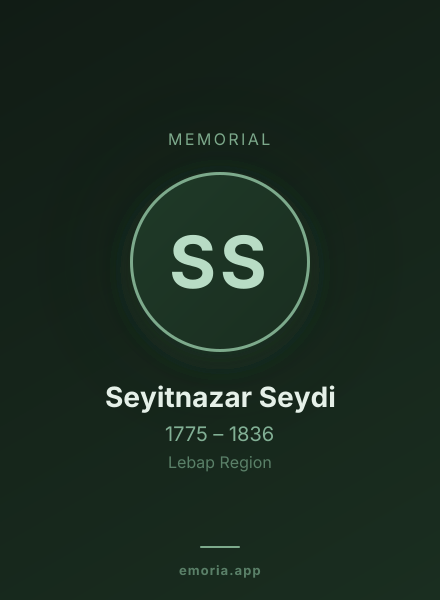 Memorial portrait of Seyitnazar Seydi
