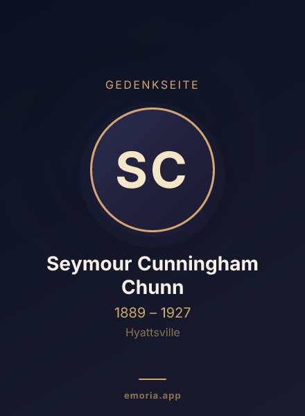 Gedenkportrait von Seymour Cunningham Chunn