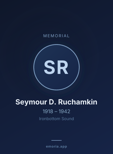 Memorial portrait of Seymour D. Ruchamkin