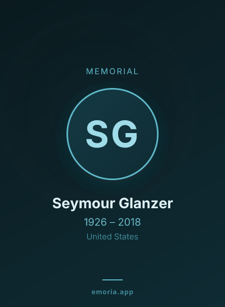 Memorial portrait of Seymour Glanzer
