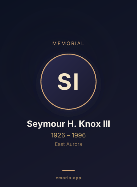 Memorial portrait of Seymour H. Knox III