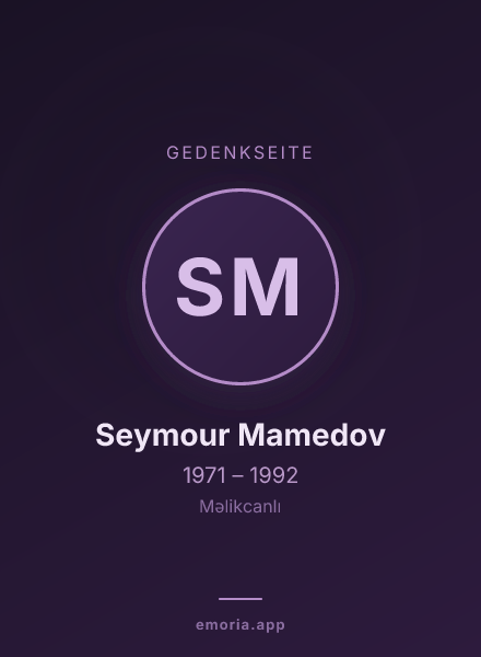 Gedenkportrait von Seymour Mamedov