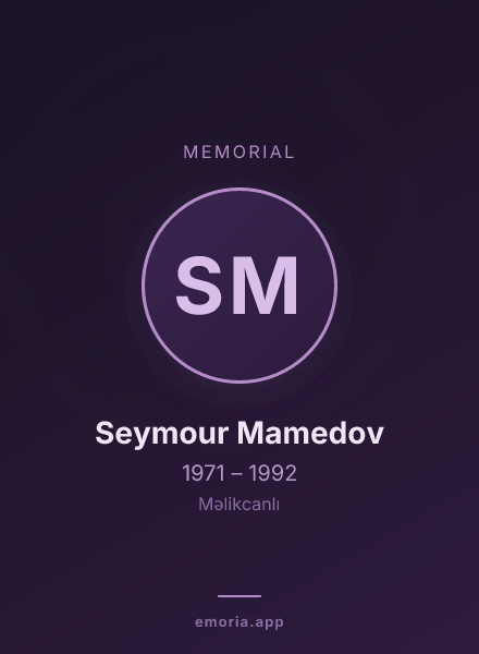 Memorial portrait of Seymour Mamedov