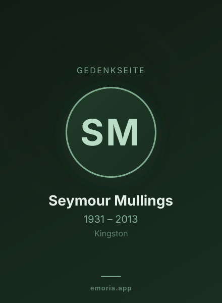 Gedenkportrait von Seymour Mullings