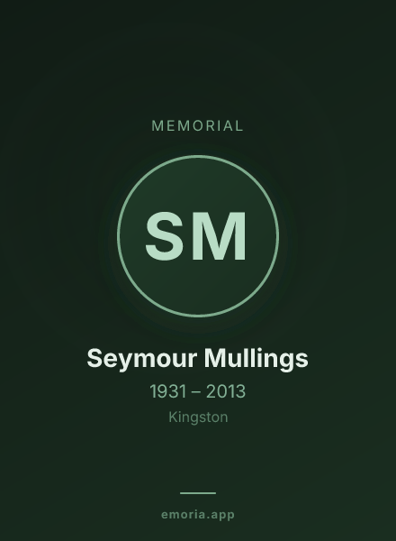 Memorial portrait of Seymour Mullings