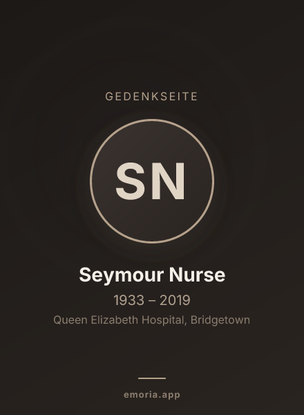 Gedenkportrait von Seymour Nurse