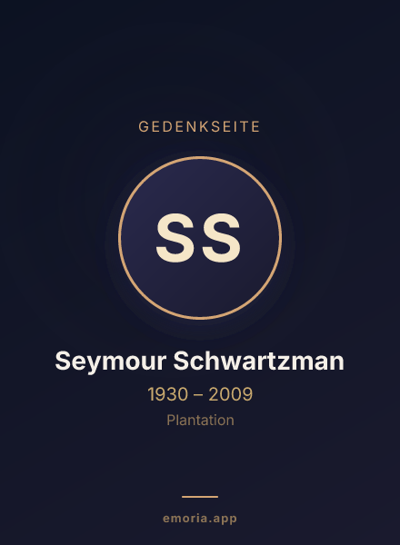 Gedenkportrait von Seymour Schwartzman