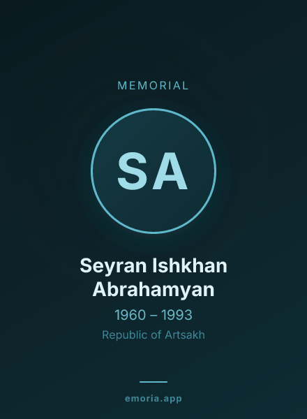 Memorial portrait of Seyran Ishkhan Abrahamyan
