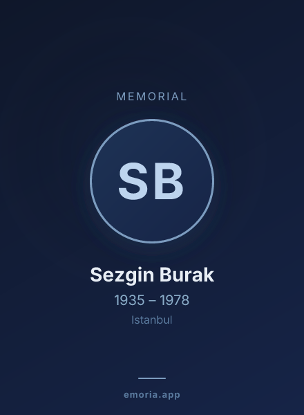 Memorial portrait of Sezgin Burak