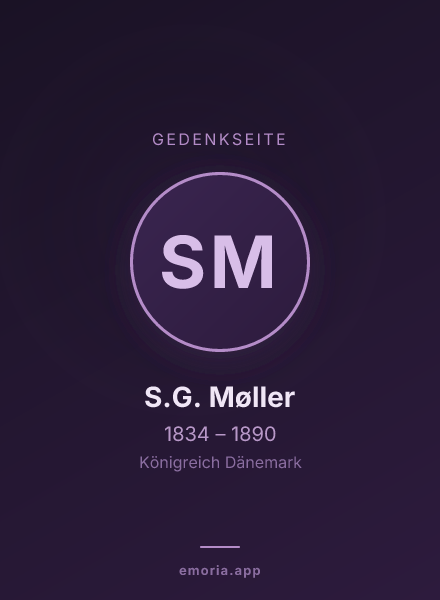 Gedenkportrait von S.G. Møller