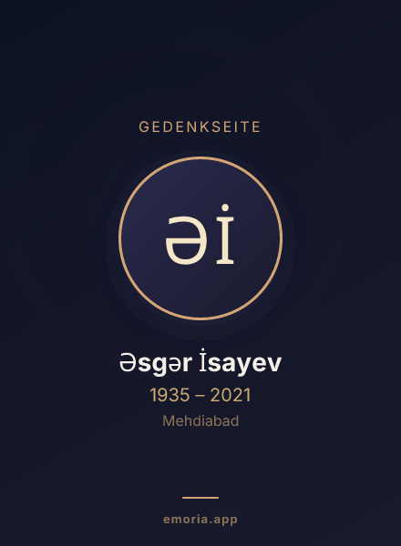 Gedenkportrait von Əsgər İsayev