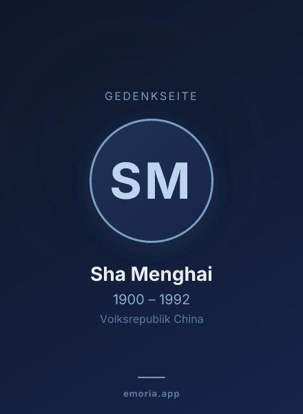 Gedenkportrait von Sha Menghai