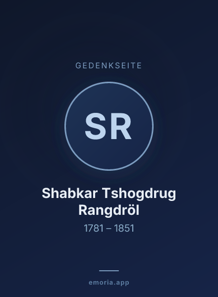 Gedenkportrait von Shabkar Tshogdrug Rangdröl