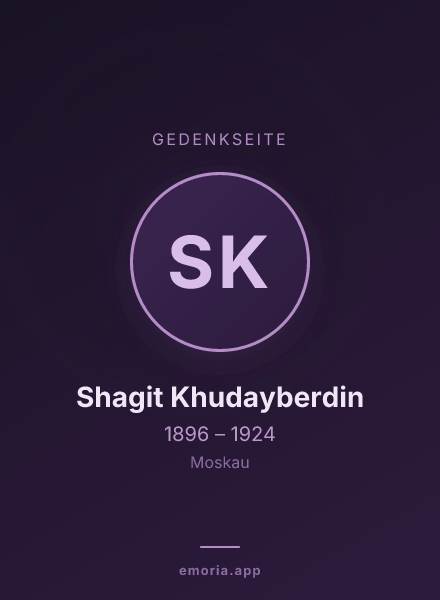 Gedenkportrait von Shagit Khudayberdin