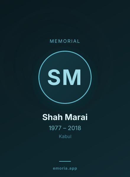 Memorial portrait of Shah Marai