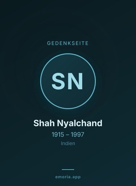 Gedenkportrait von Shah Nyalchand
