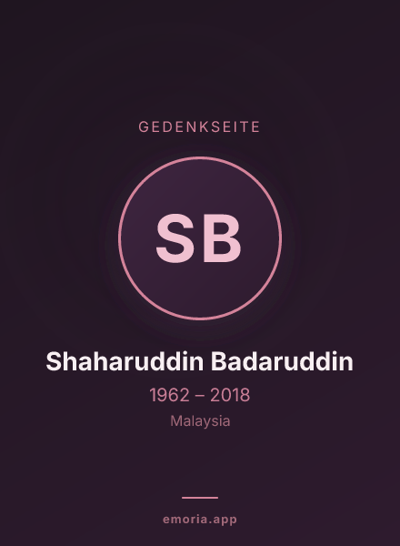 Gedenkportrait von Shaharuddin Badaruddin