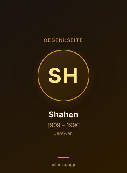 Gedenkportrait von Shahen