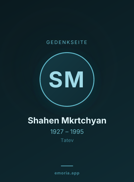 Gedenkportrait von Shahen Mkrtchyan